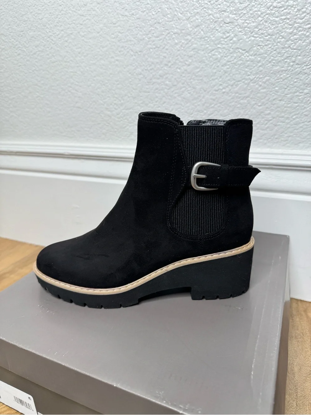 NWT Women’s Style& Co Black Ankle Boots with Buckle